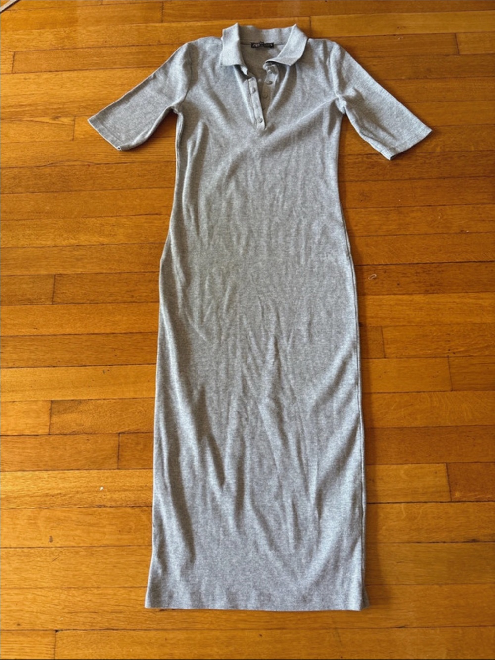 Women’s Zara Gray Polo Midi Dress